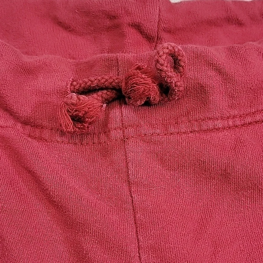 Bella Canvas Womens Red Bermuda Shorts With‎ adjustable Waist 100% Cotton Size M